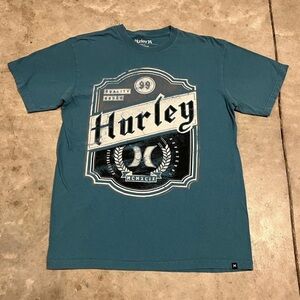 Hurley Y2K Blue Graphic T-Shirt Men’s Medium Skater Surfstyle
